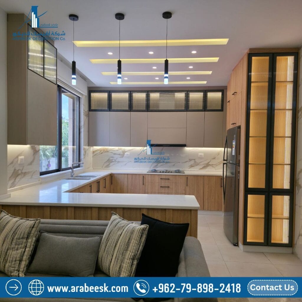 تصميم و تركيب المطابخ 1 شركة ارابيسك للديكور والتصميم الداخلي تصميم وتنفيذ اعمال الديكور في عمان الاردن وضواحيها photo 5920021065420098365 y شركة ارابيسك